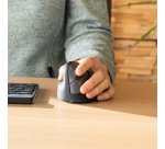 R-Go Tools Souris Ergonomique R-Go HE Break avec logiciel de pause, gaucher, moyen (longueur main 165-185 mm), bluetooth, noir