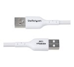 StarTech.com 3m USB-A naar USB-C Laadkabel, USB-A naar USB Type-C Oplaadkabel, Opladen & Synchroniseren, Fast Charge 3A, USB 2.0 Data Transfer Kabel, TPE Mantel, Wit