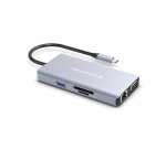 Conceptronic DONN20G 10-in-1 USB 3.2 Gen 1 Docking Station, HDMI, VGA, USB-A 3.0 x 3, SD, TF/MicroSD, Audio, GbE LAN, 100W USB PD