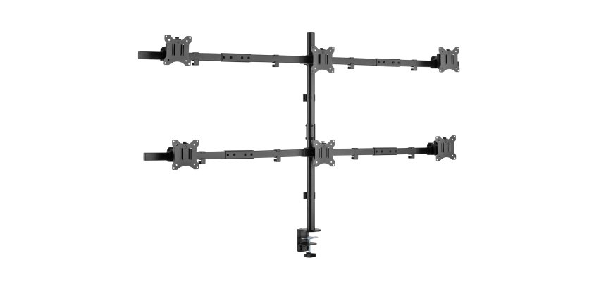 Equip Soporte articulado de sobremesa para 6 monitores de 17"-32