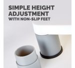Fellowes Computer Monitor Stand with 3 Height Adjustments - Standard Monitor Riser with Cable Management - Ergonomic Adjustable Monitor Stand for Computers - Max Weight 27KG/Max Size 21" - Platinum