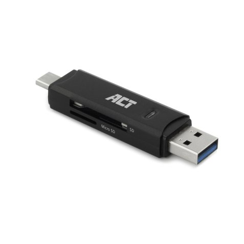 ACT AC6375 lecteur de carte mémoire USB 3.2 Gen 1 (3.1 Gen 1) Noir