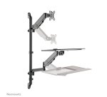 Neomounts WL90-325BL1 Station de travail assis-debout - mural - 17-32" - ressort à gaz