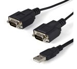Cable 1,8m USB a 2 Puertos Serie Serial RS232 DB9 Retención del Puerto de Asignación COM