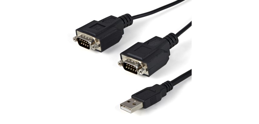 StarTech.com Câble Adaptateur de 1,8m à 2 Ports FTDI USB vers Série RS232 avec Rétention COM, Adaptateur USB vers RS232 - Conforme TAA