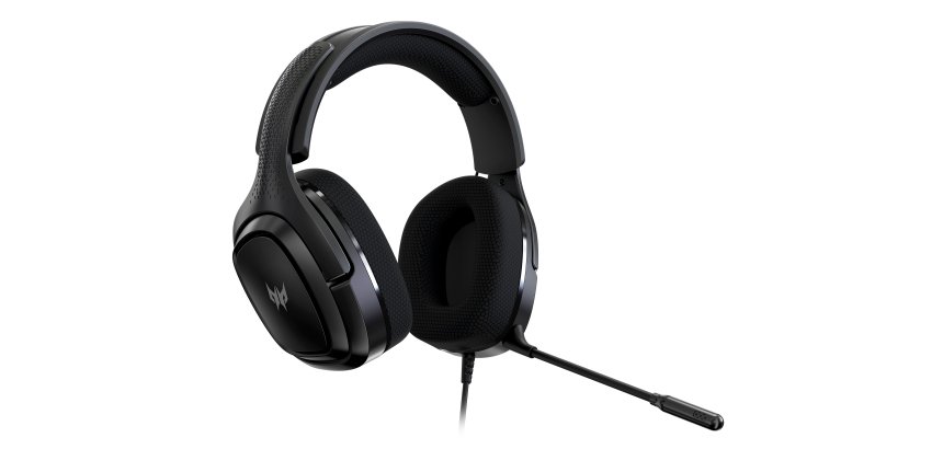 Acer Predator Galea 365 Gaming Headset with Control Box, 7.1 Surround Sound, Detachable Omnidirectional Mic, Ergonomic Ear Cups, Adjustable Headband, Black