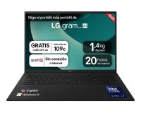 LG 17Z90T-G.AA78B ordenador portatil Intel Core Ultra 7 255H Portátil 43,2 cm (17") WQXGA 16 GB LPDDR5x-SDRAM 1 TB Unidad de disco duro Wi-Fi 7 (802.11be) Windows 11 Home Negro