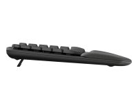 Logitech Wave Keys, teclado ergonómico inalámbrico con reposamanos acolchado, escritura cómoda y natural, Easy-Switch, Bluetooth, Logi Bolt, multisistema operativo, Windows/Mac,QWERTY Español, Grafito