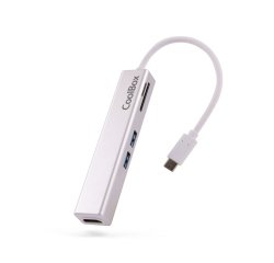 CoolBox MINIDOCK LITE USB-C ALUMINIO HDMI/3XUSB3.0/SD/MICROSD