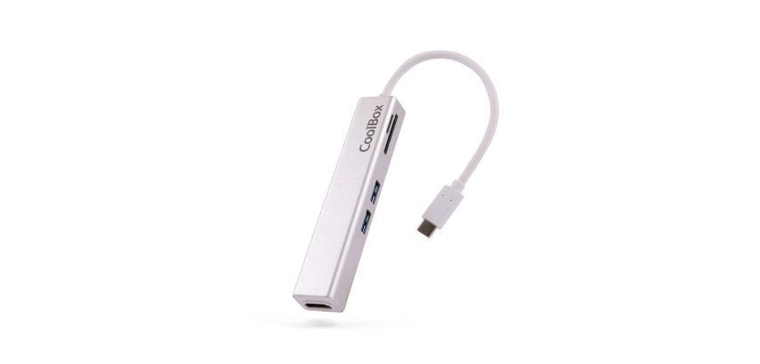 CoolBox MINIDOCK LITE USB-C ALUMINIO HDMI/3XUSB3.0/SD/MICROSD