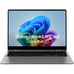 Samsung Galaxy Book5 Pro 360 Intel Core Ultra 7 256V Laptop 40,6 cm (16") Touchscreen WQXGA+ 16 GB LPDDR5x-SDRAM 512 GB SSD Wi-Fi 7 (802.11be) Windows 11 Home Grijs