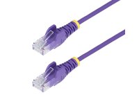 StarTech.com Câble Ethernet CAT6 Violet Fin de 2m, Sans Accroc, 100W PoE, UTP, LSZH, Fil de Cuivre Pur 28AWG, Cordon Patch Réseau RJ45 avec Serre-Câble, Contrôlé Fluke
