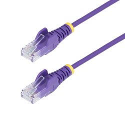 StarTech.com Câble Ethernet CAT6 Violet Fin de 2m, Sans Accroc, 100W PoE, UTP, LSZH, Fil de Cuivre Pur 28AWG, Cordon Patch Réseau RJ45 avec Serre-Câble, Contrôlé Fluke