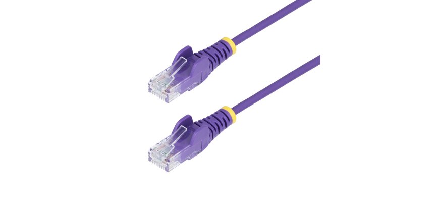 StarTech.com Câble Ethernet CAT6 Violet Fin de 50cm, Sans Accroc, 100W PoE, UTP, LSZH, Fil de Cuivre Pur 28AWG, Cordon Patch Réseau RJ45 avec Serre-Câble, Contrôlé Fluke