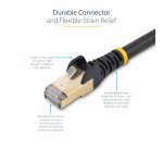 StarTech.com 5m CAT6a Ethernet Cable - 10 Gigabit Shielded Snagless RJ45 100W PoE Patch Cord - 10GbE STP Network Cable w/Strain Relief - Black Individually Tested/Wiring is UL Certified/TIA