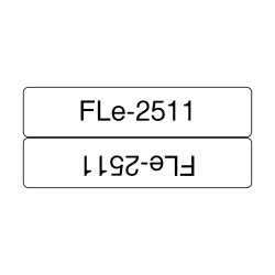 Brother FLE2511 cinta para impresora de etiquetas Negro sobre blanco