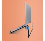 R-Go Tools Support pour ordinateur portable R-Go Steel Travel, ergonomique et pliable, noir