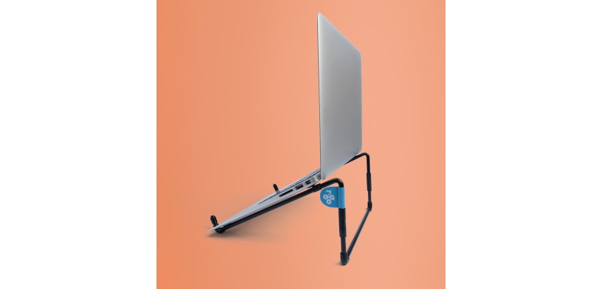 R-Go Tools Support pour ordinateur portable R-Go Steel Travel, ergonomique et pliable, noir