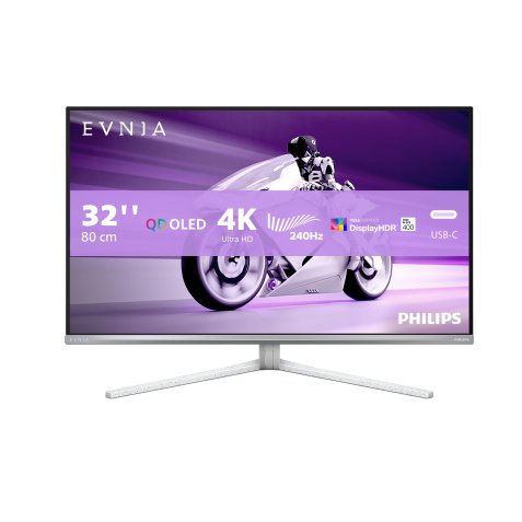 Philips Evnia 8000 32M2N8900/00 computer monitor 80 cm (31.5") 3840 x 2160 Pixels 4K Ultra HD QD-OLED Wit