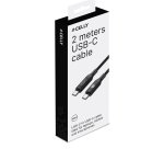 Celly USBCUSBC100WLED USB cable 2 m USB C 100 W Black
