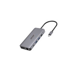 Acer 12-in-1 Type-C Dongle Avec fil USB 3.2 Gen 1 (3.1 Gen 1) Type-C Argent