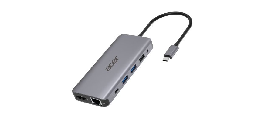 Acer 12-in-1 Type-C Dongle Avec fil USB 3.2 Gen 1 (3.1 Gen 1) Type-C Argent