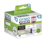DYMO LW auténticas etiquetas durables | 19mm × 64mm | 2 rollos de 450 etiquetas "White Poly" (900 unidades) | Etiquetas que duran sobre superficies exigentes para etiquetadoras LabelWriter