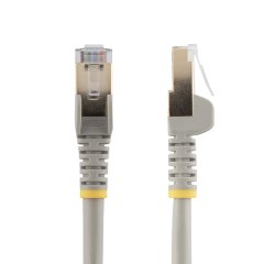 StarTech.com 5m CAT6a Ethernet Cable - 10 Gigabit Shielded Snagless RJ45 100W PoE Patch Cord - 10GbE STP Network Cable w/Strain Relief - Grey Individually Tested/Wiring is UL Certified/TIA