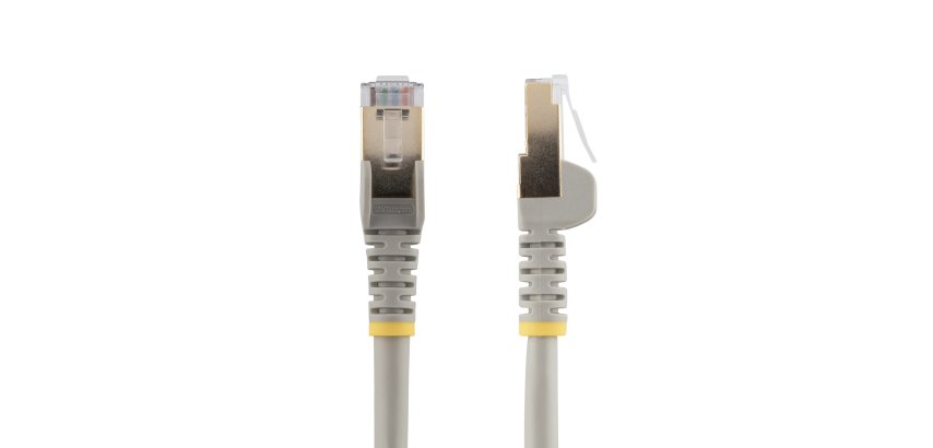 StarTech.com Câble Ethernet CAT6a 5m - Cordon RJ45 Blindé STP Anti-Accrochage 10GbE LAN - Câble Réseau Internet 100W PoE - Gris - Snagless - Testé Individuellement - UL/TIA