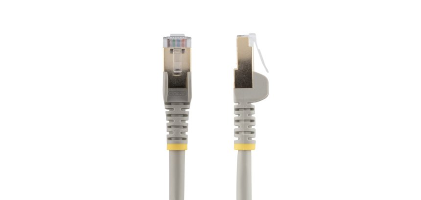 StarTech.com 5m CAT6a Ethernet Cable - 10 Gigabit Shielded Snagless RJ45 100W PoE Patch Cord - 10GbE STP Network Cable w/Strain Relief - Grey Individually Tested/Wiring is UL Certified/TIA