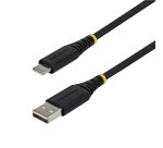 StarTech.com Schnellladekabel USB-A auf USB-C 2m, 15W 3A, doppellagiges Nylon/TPE-Geflecht, langlebiges USB-A auf Typ-C Ladekabel, USB-A auf USB-C Kabel