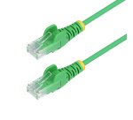 StarTech.com Câble Ethernet CAT6 Vert Fin de 3m, Sans Accroc, 100W PoE, UTP, LSZH, Fil de Cuivre Pur 28AWG, Cordon Patch Réseau RJ45 avec Serre-Câble, Contrôlé Fluke