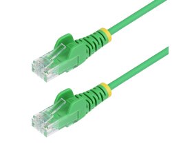 StarTech.com Cable de Red Ethernet CAT6 Delgado sin Enganches Verde de 50cm - Cable RJ45 Snagless Slim 28AWG - Alambre de Cobre Puro - PoE 100W - con Alivios de Tensión - LSZH - Probado con Fluke