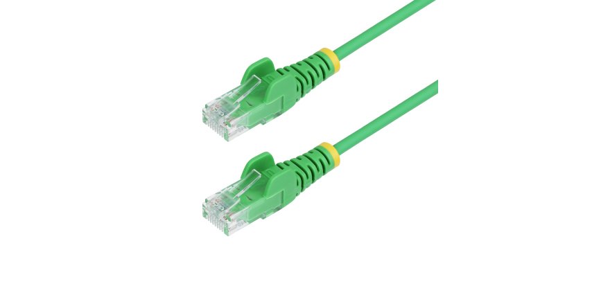 StarTech.com 50cm Green Slim CAT6 Ethernet Cable, Snagless, 100W PoE, UTP, LSZH, 28AWG Pure Bare Copper Wire, Slim RJ45 Network Patch Cord w/Strain Reliefs, Individually Tested