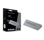 Conceptronic HUBBIES18G hub di interfaccia USB 3.2 Gen 1 (3.1 Gen 1) Type-B 5000 Mbit/s Grigio