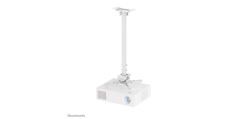 Neomounts CL25-550WH1 Soporte de techo para proyector - alt. 74,5-114,5 cm - fácil montaje - movimiento completo