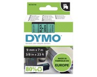 Nastro D1 standard 409190 - 9 mm x 7 mt - PL - nero/verde - Dymo