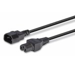 Lindy Câble d'alimentation pour conditions de fonctionnement à chaud C14 vers C15 2m, noir