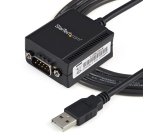 StarTech.com Câble Adaptateur de 1,8m à 1 Port FTDI USB vers Série RS232 avec Rétention COM, Adaptateur USB vers RS232 - Conforme TAA