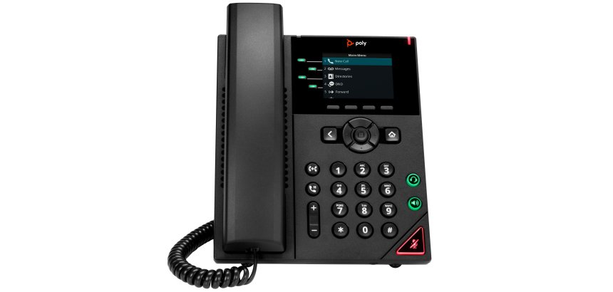 HP Poly Téléphone IP Poly VVX 250 à 4 lignes et compatible PoE