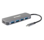 D-Link DUB-2340 hub de interfaz USB Tipo C 5000 Mbit/s Gris