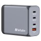 Verbatim GNC-200 GaN Charger 200W with 2 x USB-C PD 100W / 1 x USB-C PD 65W / 1 x USB QC 3.0 (EU/UK/US)