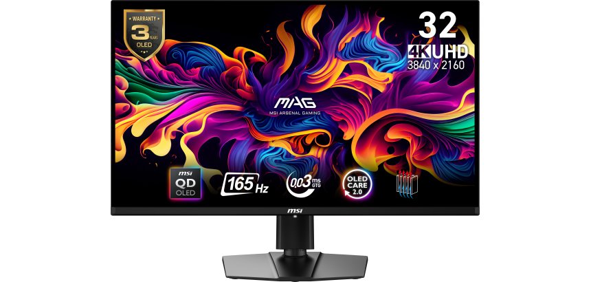 MSI MAG 321UP QD-OLED Monitor PC 80 cm (31.5") 3840 x 2160 Pixel 4K Ultra HD Nero