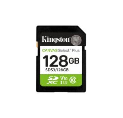 Kingston Technology 128 GB SDXC Canvas Select Plus Gen3 150 MB/s C10 UHS-I U1 V10