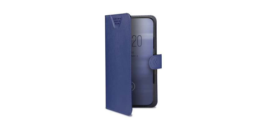 Celly Wally One XL mobile phone case 12.7 cm (5") Flip case Blue