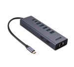 Lindy 43373 base para portátil y replicador de puertos Alámbrico USB 3.2 Gen 2 (3.1 Gen 2) Type-C Gris