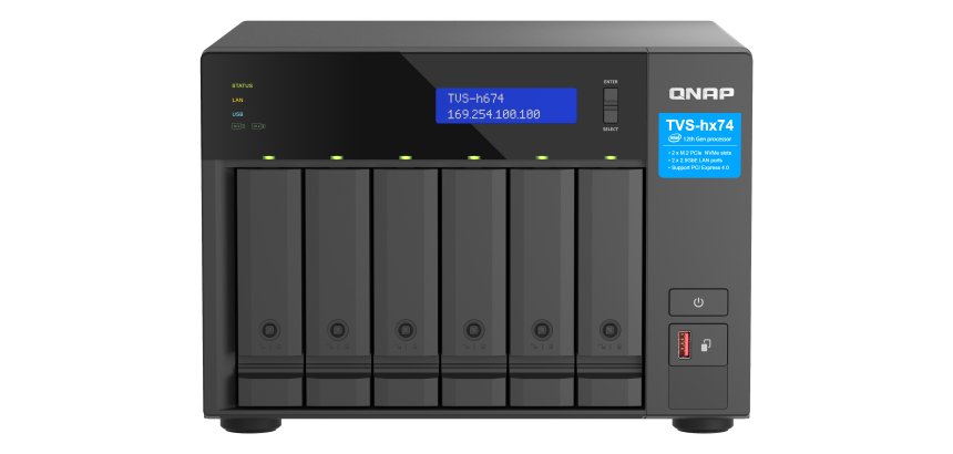 QNAP TVS-H674T-I5-32G serveur de stockage NAS Tower Intel® Core™ i5 i5-12400 32 Go DDR4 HDD QNAP QTS Noir