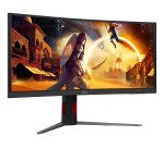 AOC G4 CU34G4CA écran plat de PC 86,4 cm (34") 3440 x 1440 pixels Wide Quad HD Noir, Rouge