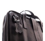 R-Go Tools Sacoche pour ordinateur portable R-Go Viva, cuir pleine fleur, avec support intégré pour ordinateur portable, noir