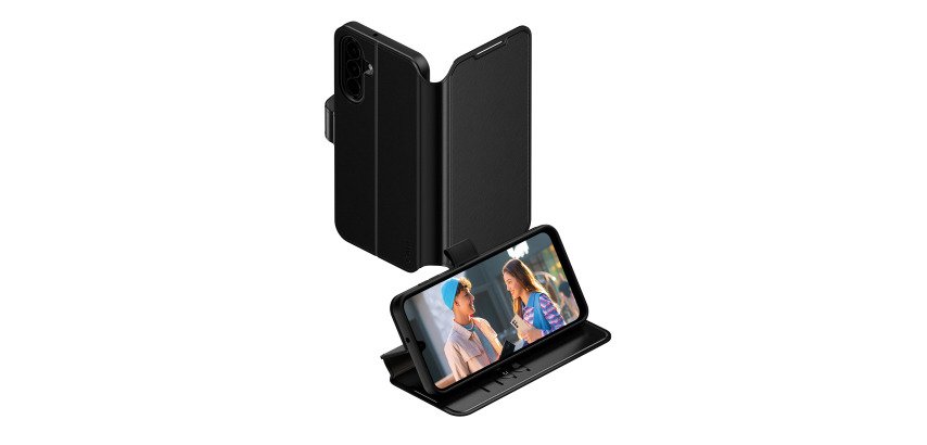 PanzerGlass CARE™ by ® Wallet Case w. Kickstand Samsung Galaxy M17 5G | A17 | A17 5G protective phone case Black Cover